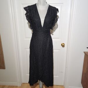 MISA Los Angeles lace wrap dress